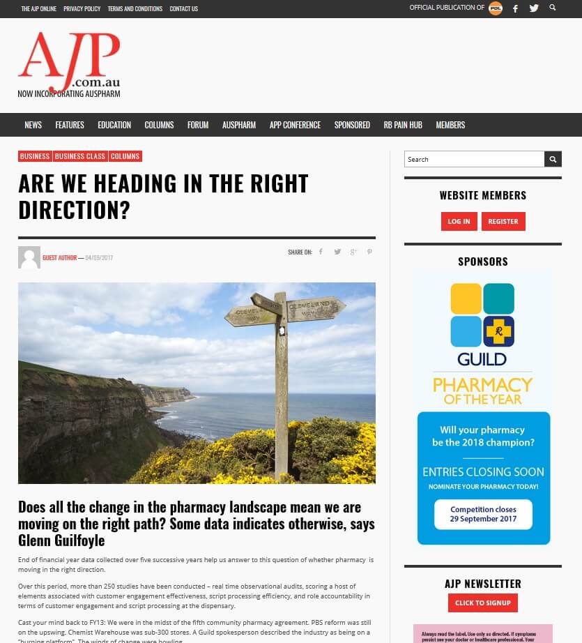 Are we heading in the right direction - AJP